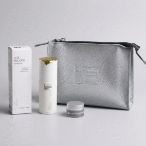 Набір Age Decode ExoRevive Serum з міні-сироваткою та сірою косметичкою LiMiTi